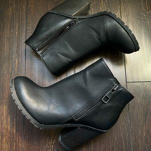 Faux Leather Ankle Booties
